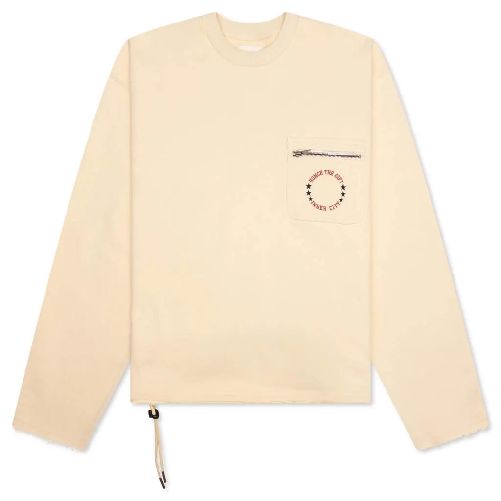 Pocket Pullover Crewneck - Bone