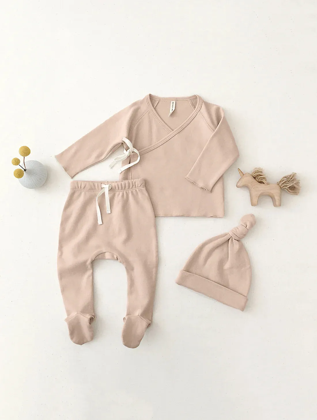 Quincy Mae - Blush Footed Pant Set