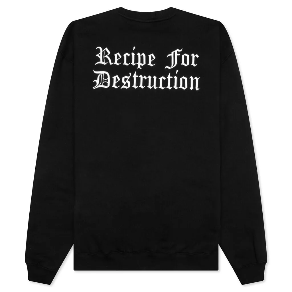 Recipe Crewneck - Black