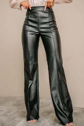 Slay Queen Faux Leather Wide Leg Pants