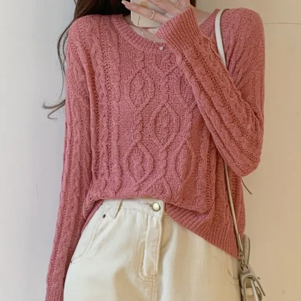 Structured Sweater With O-Neck