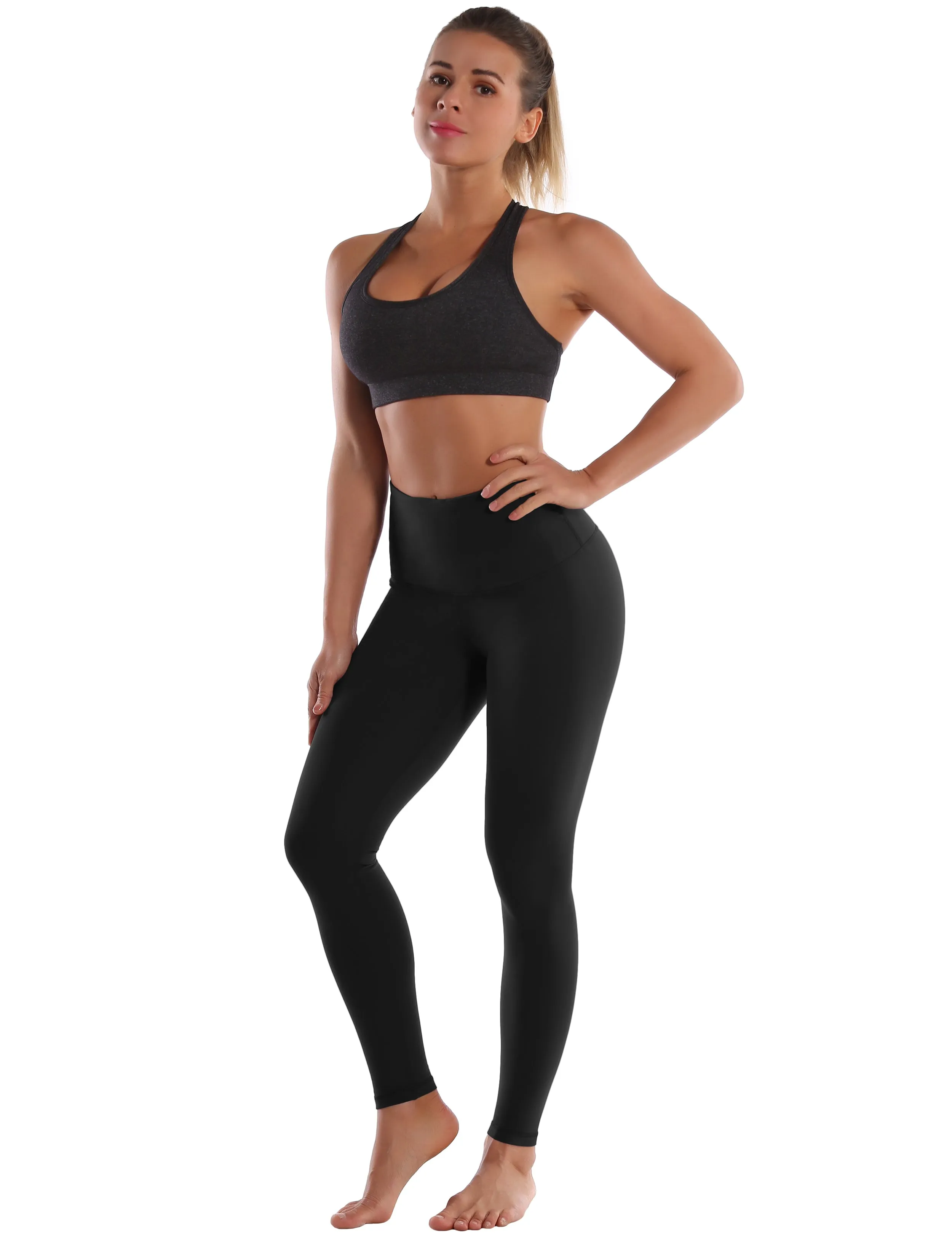 Super High Waist Yoga Pants black