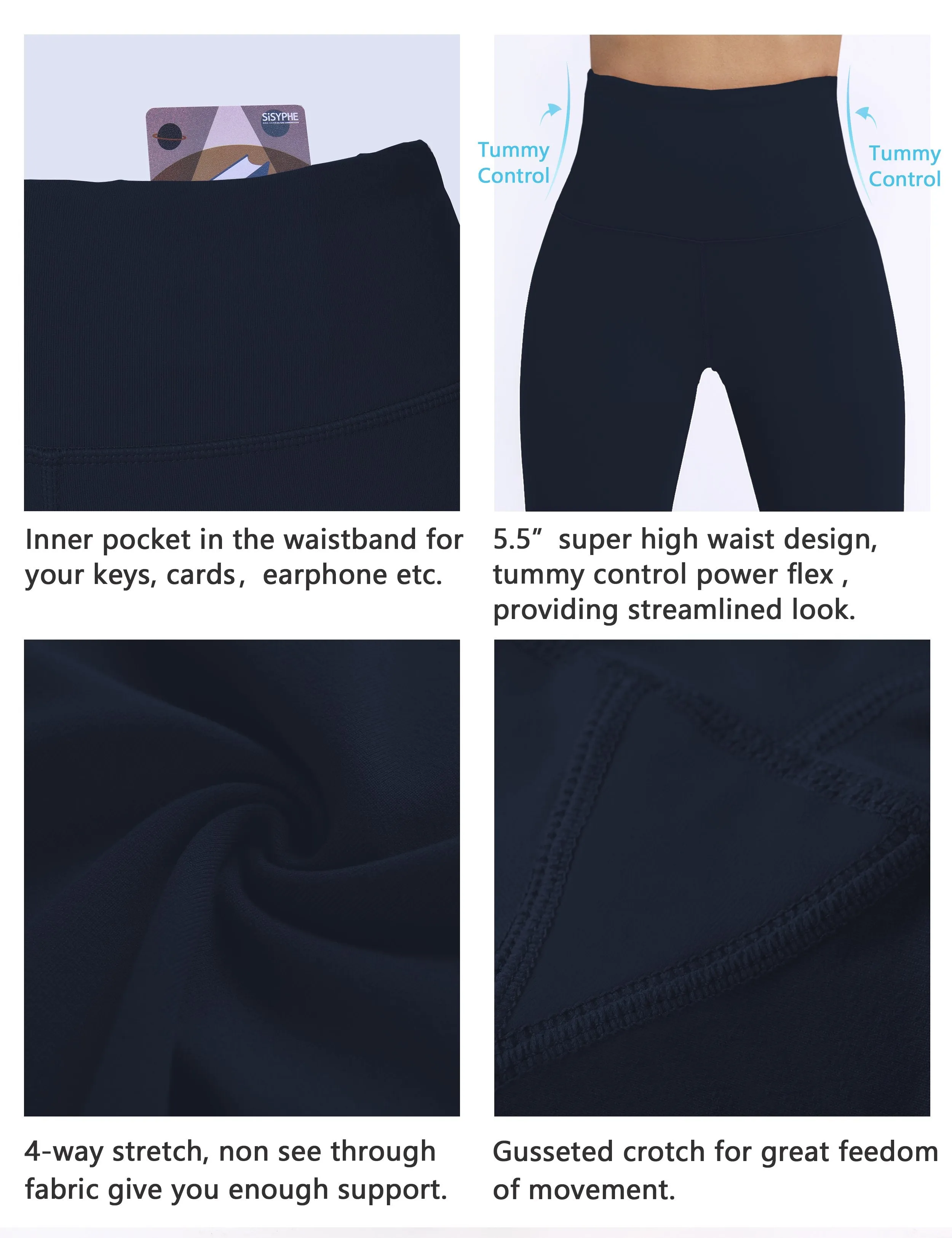 Super High Waist yogastudio Pants darknavy ins_yogastudio