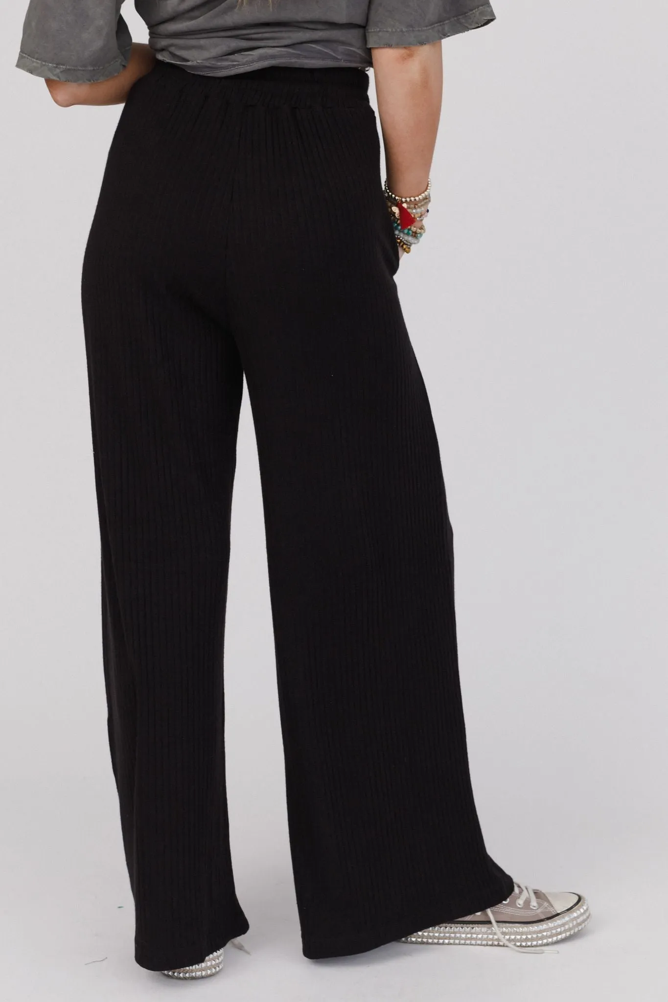 Sweet Retreat Drawstring Pants - Black