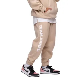 TEAMJOINED JOINED LOGO SWEATPANTS-KHAKI