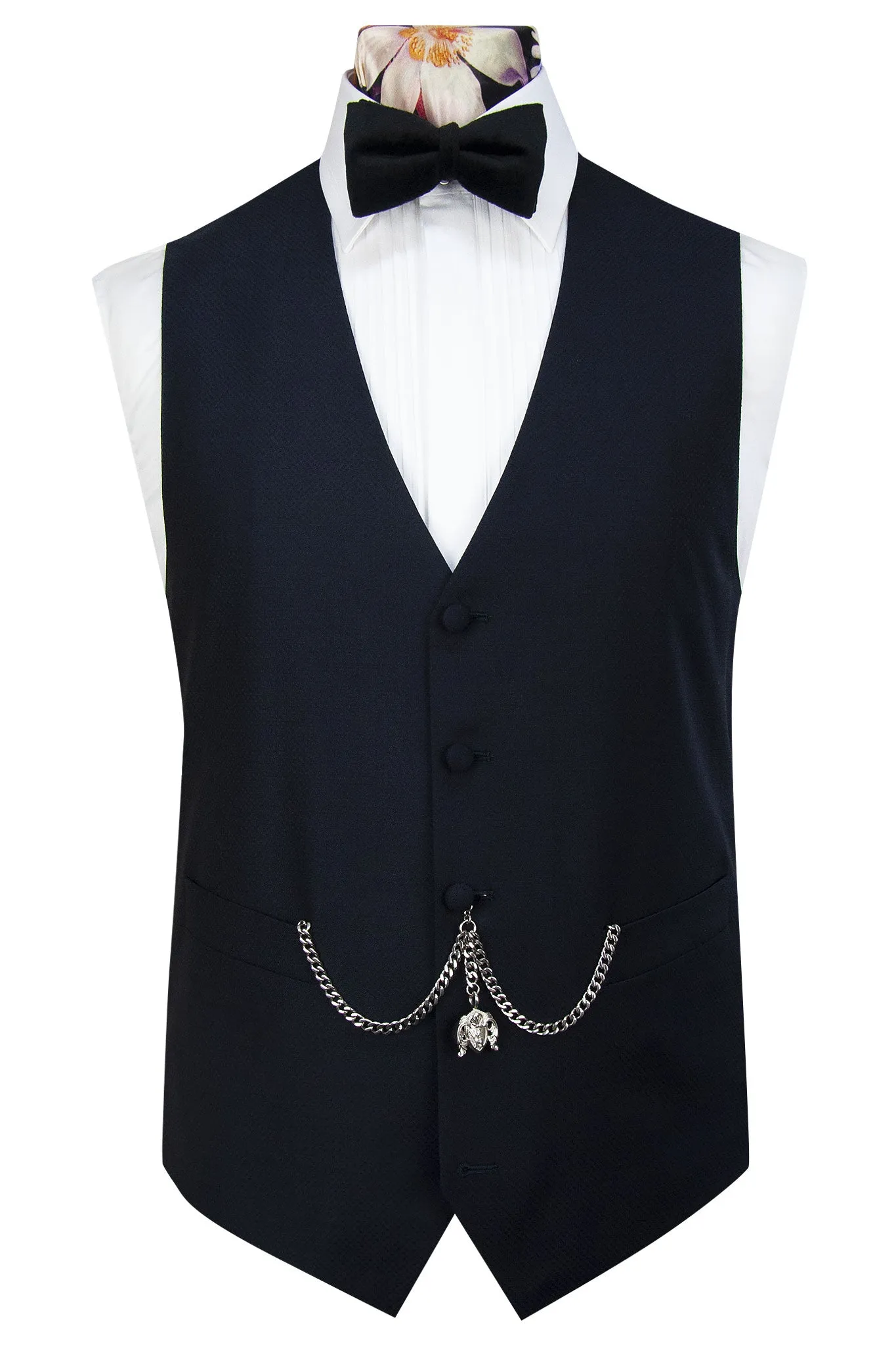 The Ariel Midnight Navy Dinner Suit with Navy Pin Dot