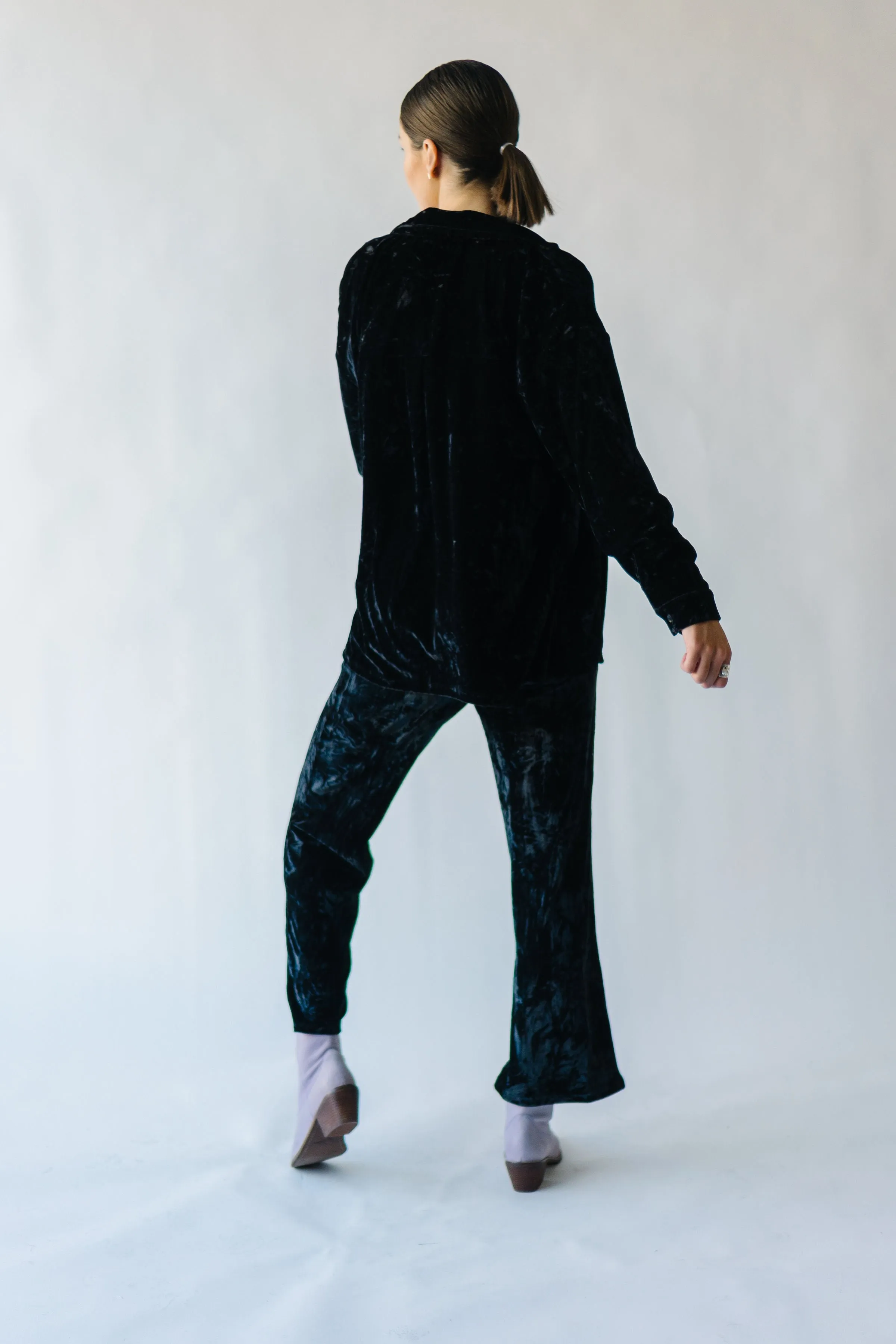 The Hannon Velvet Pants in Black