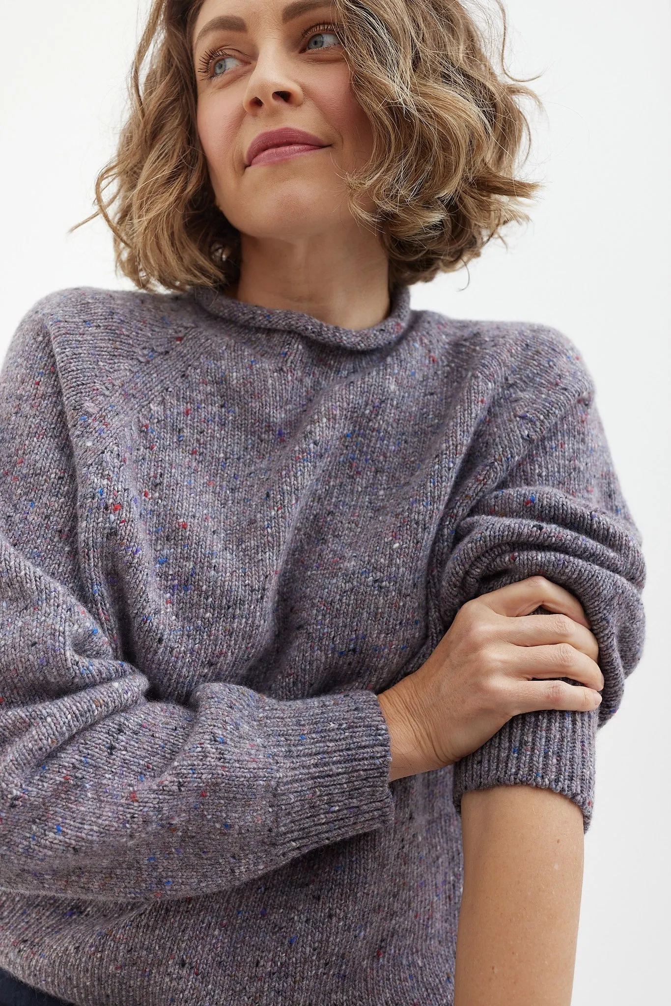 Wool Cashmere Flecky Toast Sweater