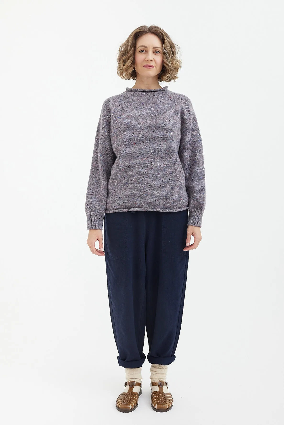 Wool Cashmere Flecky Toast Sweater