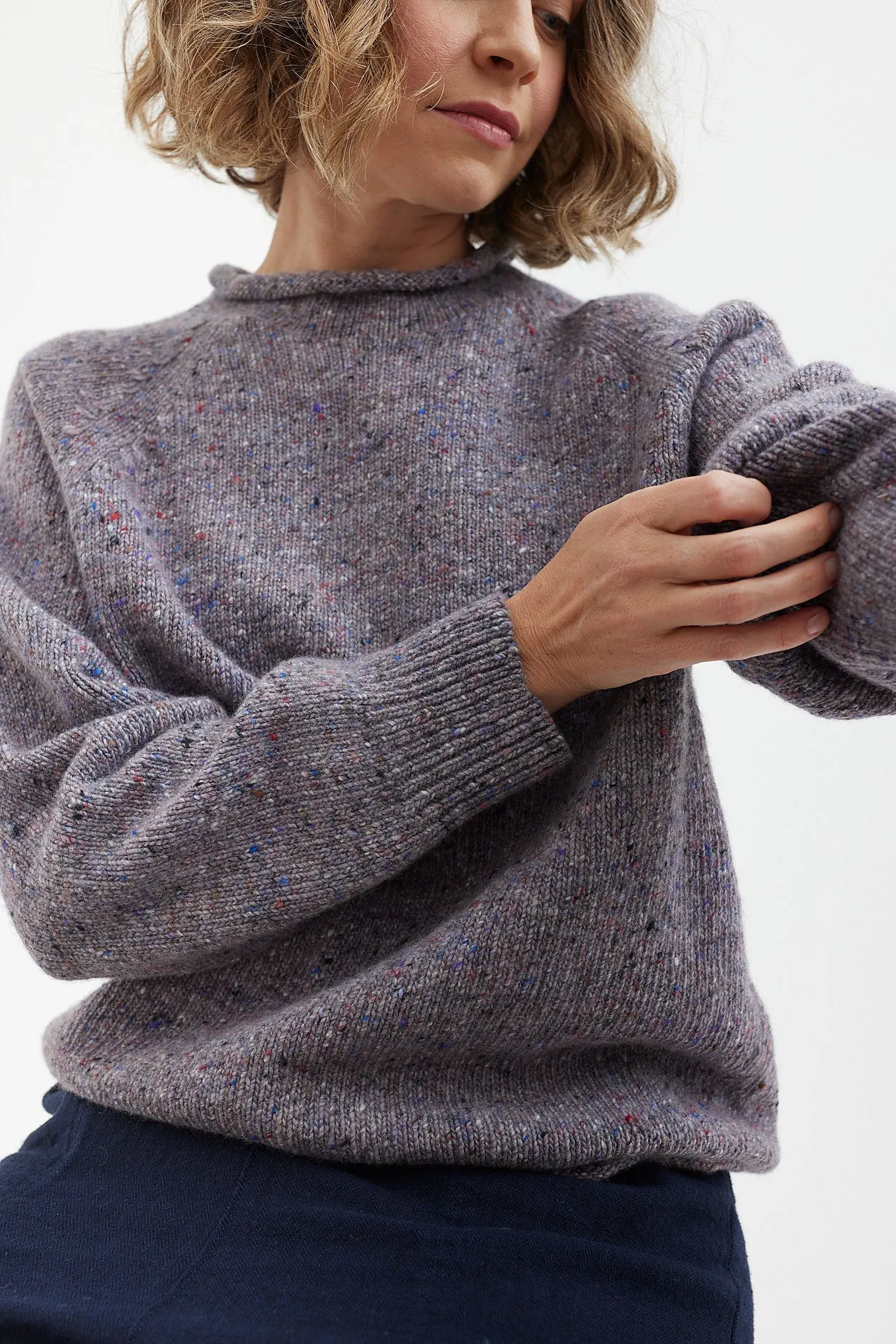 Wool Cashmere Flecky Toast Sweater