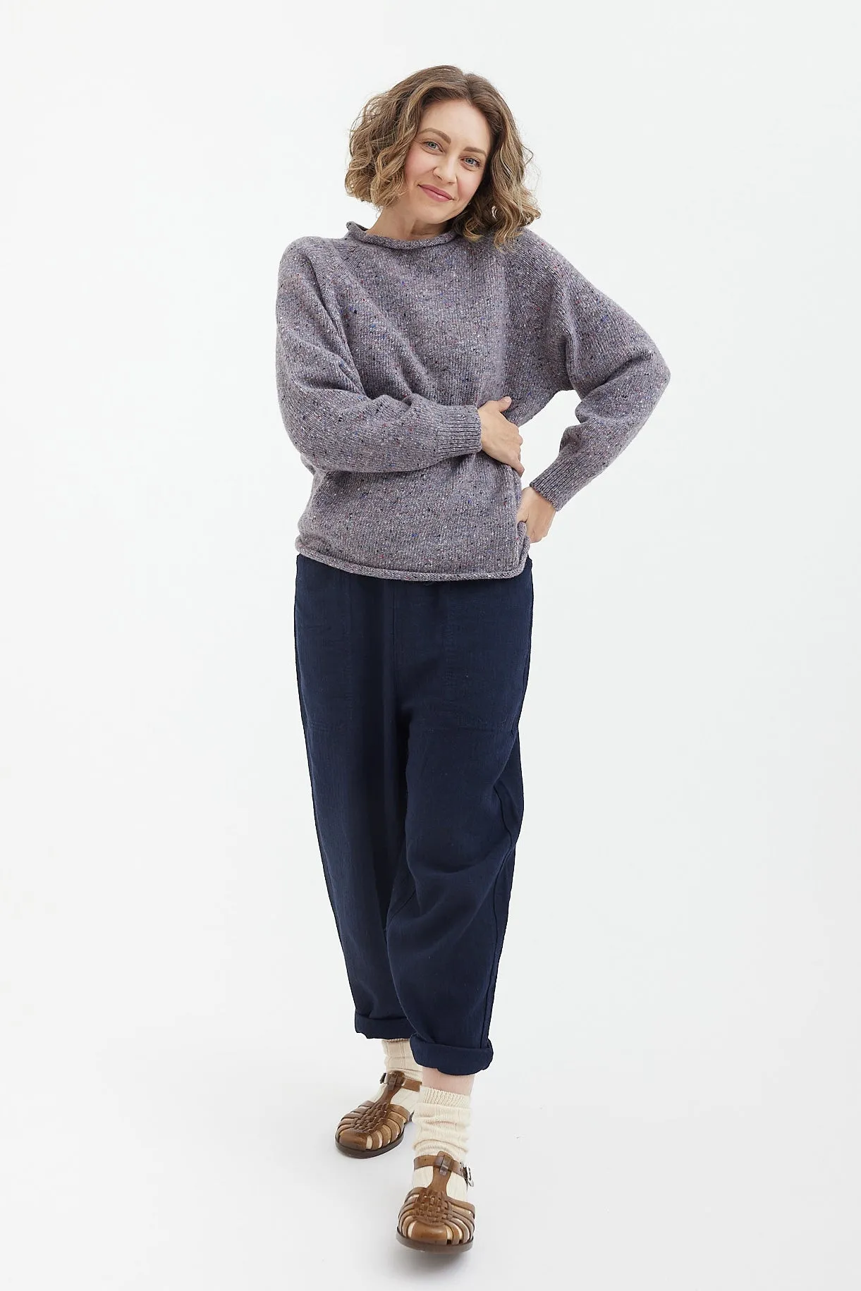 Wool Cashmere Flecky Toast Sweater