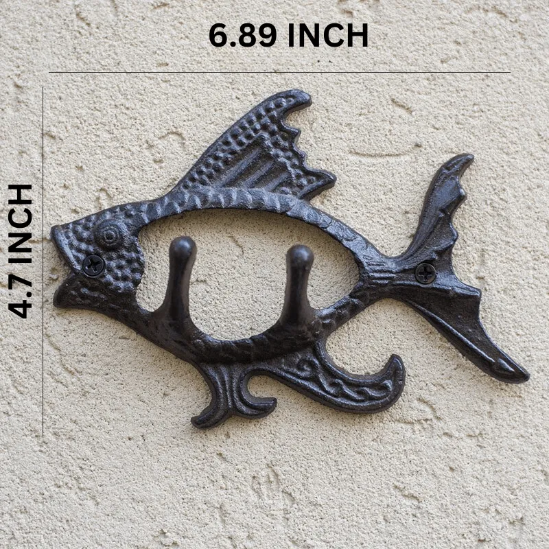 Vagabond Vintage - Antique Cast Iron Fish Wall Hook