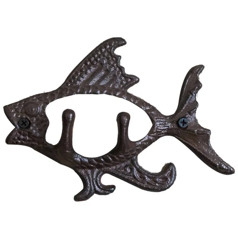 Vagabond Vintage - Antique Cast Iron Fish Wall Hook