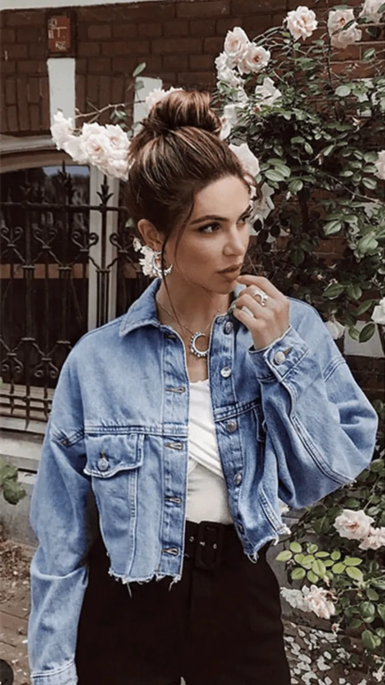 Valentina Denim Crop Jacket