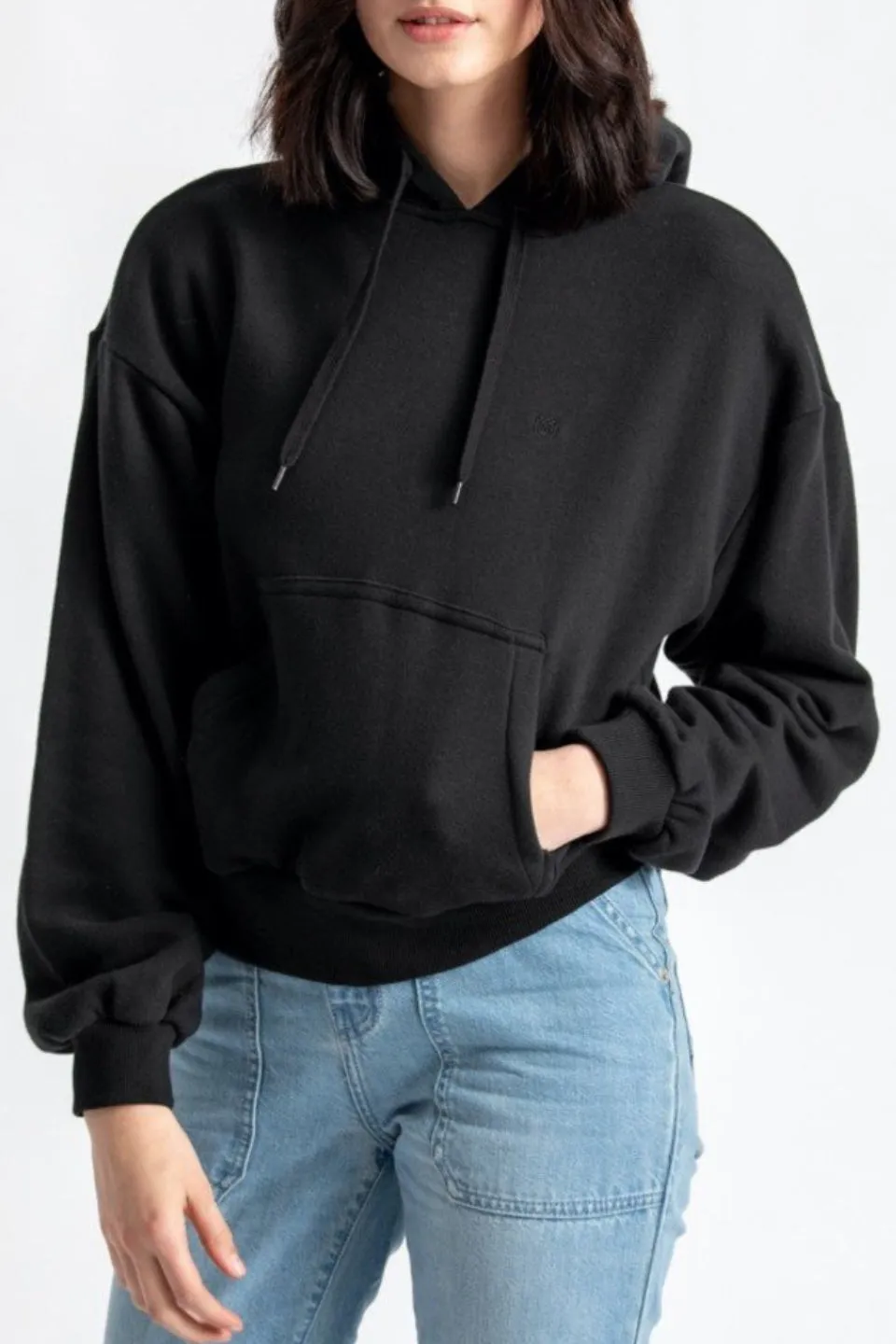 Vintage Dye Black Hoodie