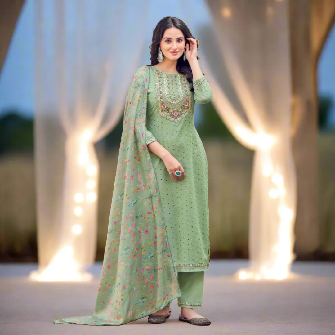 Women's Cotton Embroidery Kurta Suit